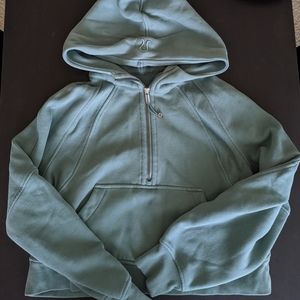 Lululemon tidewater teal oversized scuba half zip